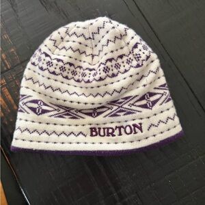 Burton Kids' Purple and White Patterned Beanie